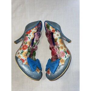 Irregular Choice Iconic Women’s Flair Dress Shoes Size 41 U.S. 10 M Blue Floral